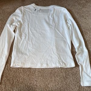 New Intermix Long Sleeve White Shirt Top Small Great Basic!